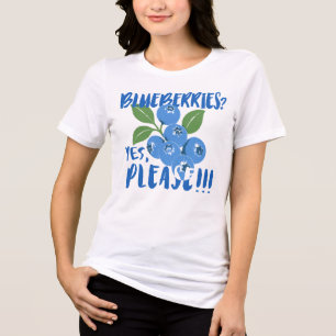Blaubeeren? Ja, bitte! Süße Blaubeer-Kunst Tri-Blend Shirt