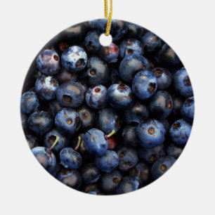 Blaubeeren Keramik Ornament