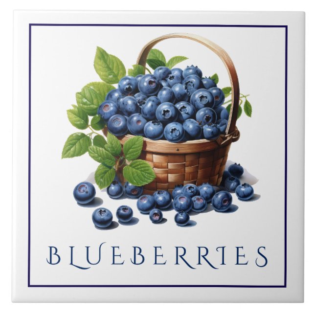 Blaubeeren-Keramikfliese Fliese (Vorderseite)