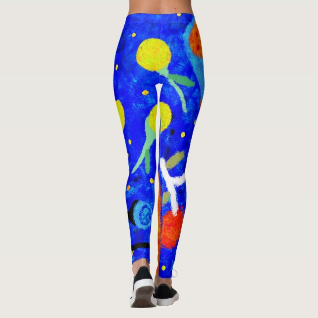 Blaubeeren Kirschen Leggings (Rückseite)