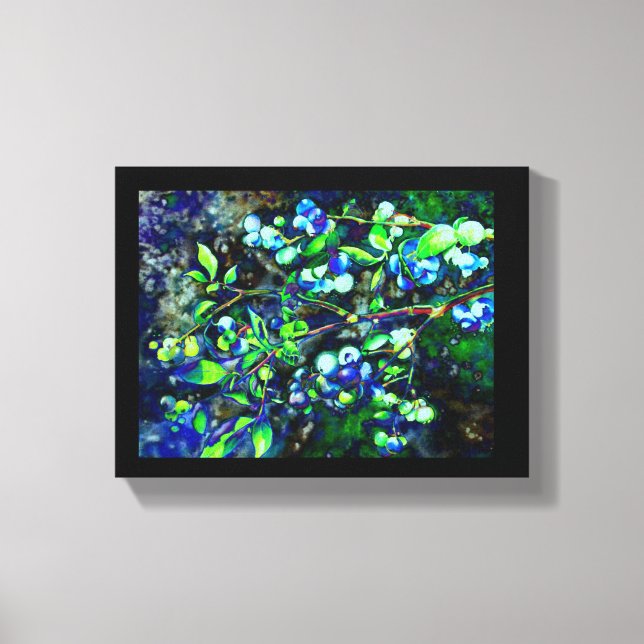 Blaubeeren Leinwanddruck (Vorderseite)