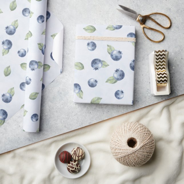 Blaubeeren Obst Geburtstag Geschenkpapier (Kunsthandwerk)