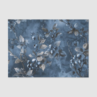 Blaubeeren Obst Vintage-Inspiriert Seidenpapier