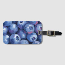 Blaubeeren | Obst Wasserfarbe Gemalt Gepäckanhänger