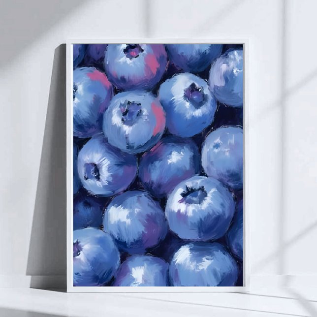 Blaubeeren | Obst Wasserfarbe Gemalt Poster (Von Creator hochgeladen)