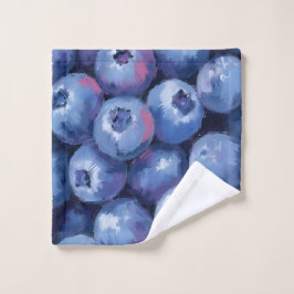 Blaubeeren | Obst Wasserfarbe Gemalt Waschlappen