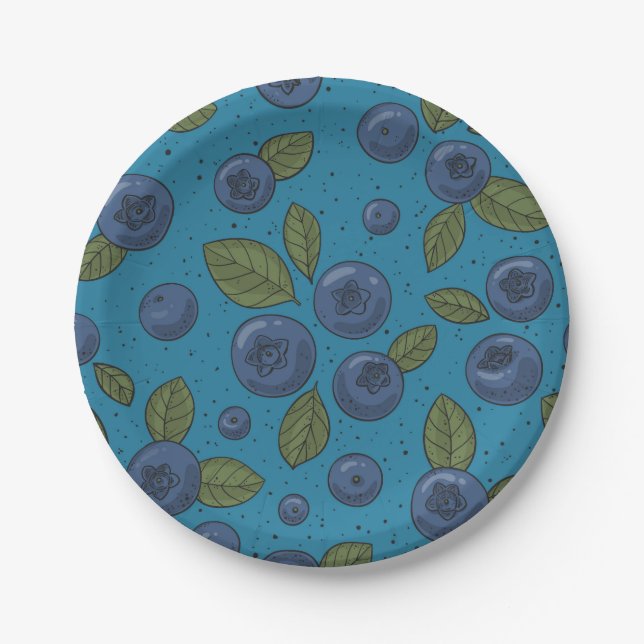 Blaubeeren Pappteller (Vorderseite)