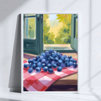 Blaubeeren pflücken | Frucht Aquarell Blaubeeren