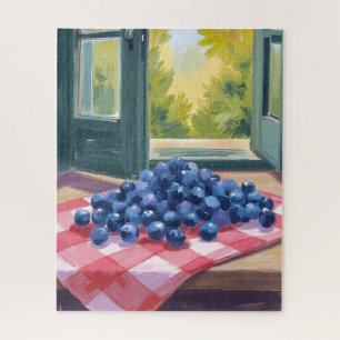 Blaubeeren pflücken Frucht Aquarell Blaubeeren Puzzle