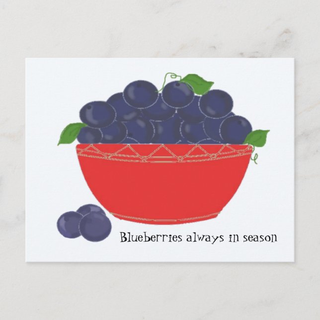 Blaubeeren Postkarte (Vorderseite)