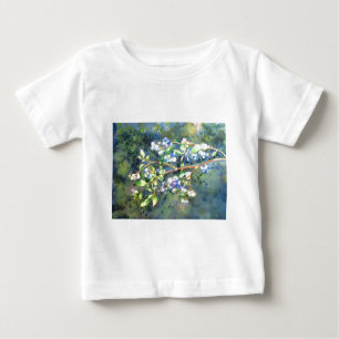 Blaubeeren, romantische Früchte Aquarellmalerei Baby T-shirt