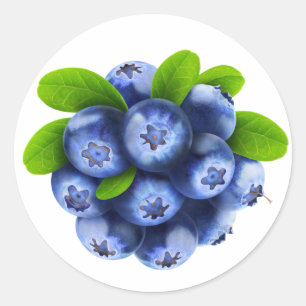 Blaubeeren Runder Aufkleber