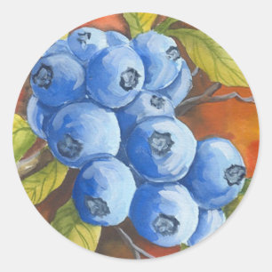 Blaubeeren Runder Aufkleber