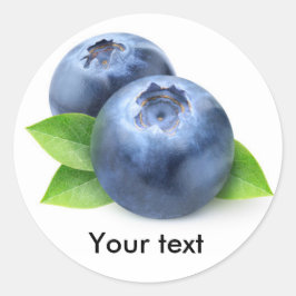 Blaubeeren Runder Aufkleber