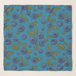 Blaubeeren Schal<br><div class="desc">Blaubeeren und Blätter, handbemalt</div>