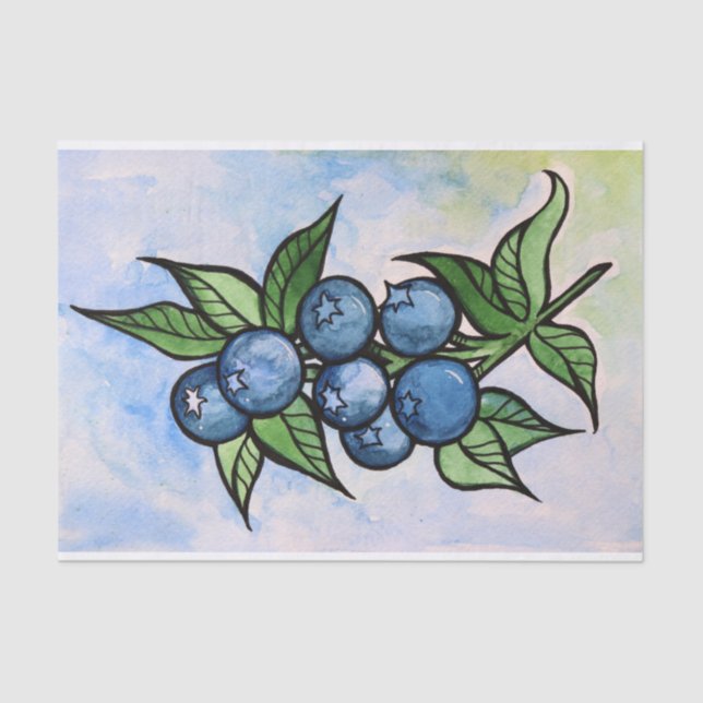 Blaubeeren Seidenpapier (Vorderseite)