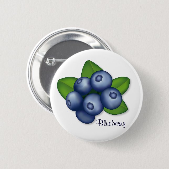 Blaubeeren sind die Berry Best Button (Vorne & Hinten)