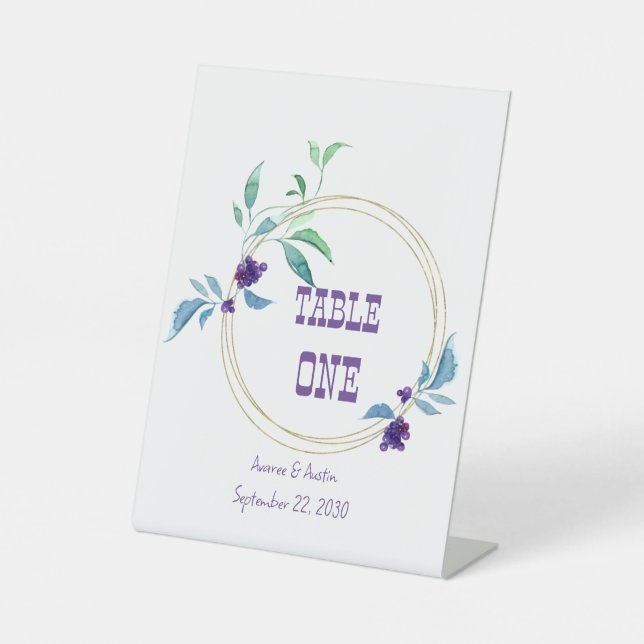 Blaubeeren Tabletop Sockelschild (Vorderseite)