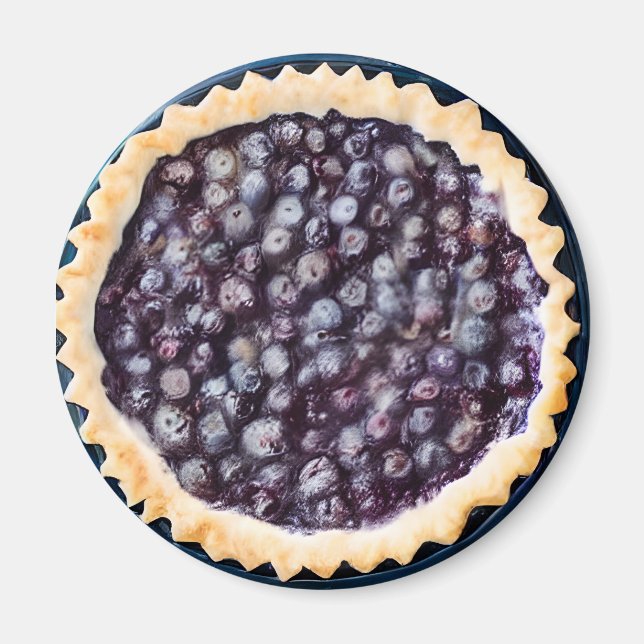 Blaubeerenkuchen und Extravaganter Kruste Magnet (Vorne)