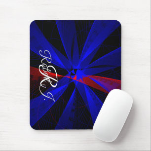 Blaubeerfarbene abstrakte geometrische Mauspad