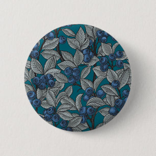 Blaubeergarten, blau und grau button