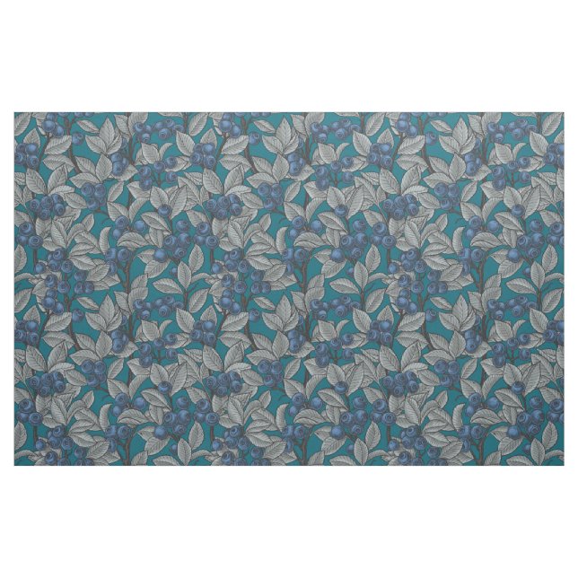 Blaubeergarten, blau und grau stoff (Fat Quarter (45,7 x 55,9 cm))