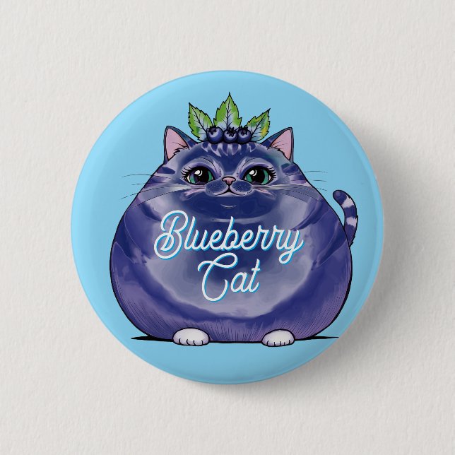 Blaubeerkatze, Halbkatzenbeere Fett Button (Vorderseite)