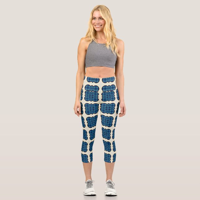 Blaubeerkuchen Capri Leggings (Vorderseite)