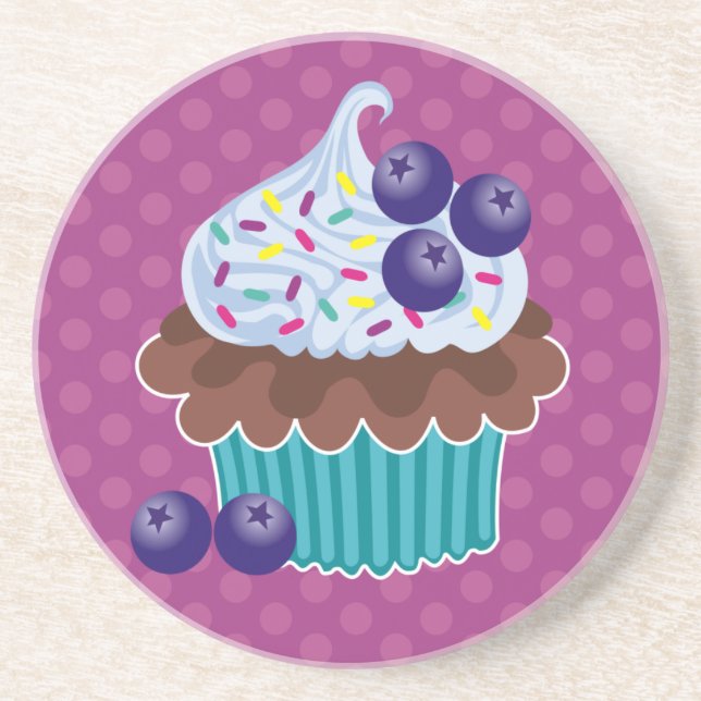 Blaubeerkuchen-Untersetzer Getränkeuntersetzer (Vorne)