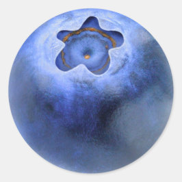 Blaubeermakro Runder Aufkleber