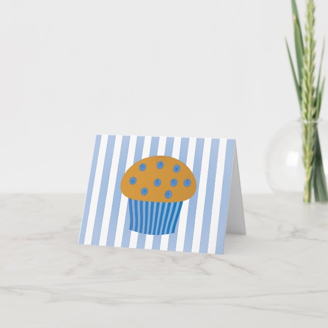 Blaubeermuffin Karte (Vorderseite)