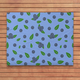 Blaubeermuster Fleecedecke