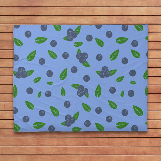 Blaubeermuster Fleecedecke (Blueberry pattern Blanket)