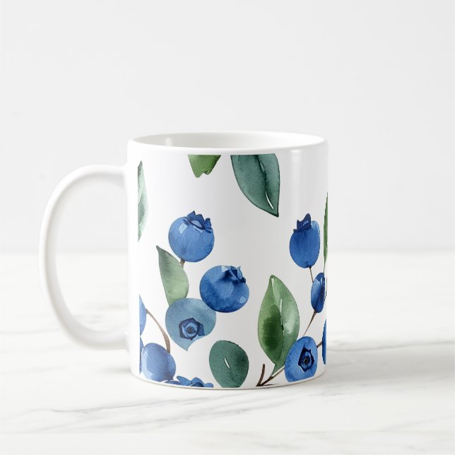 Blaubeermuster Kaffeetasse (Links)