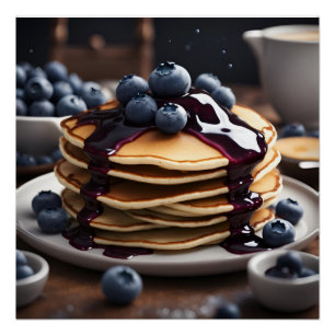 Blaubeerpfannkuchen Poster