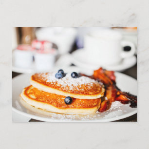 Blaubeerpfannkuchen Postkarte