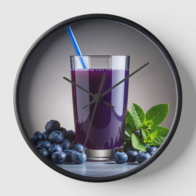 Blaubeersaft Uhr (Vorderseite)