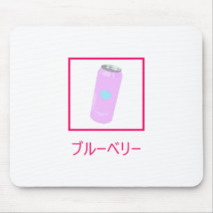 Blaubeersoda-alkoholfreies Getränk Vaporwave Mousepad