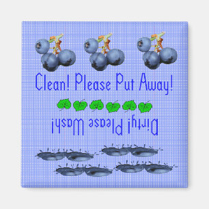 Blaubeerspülmaschinenmagnet Magnet