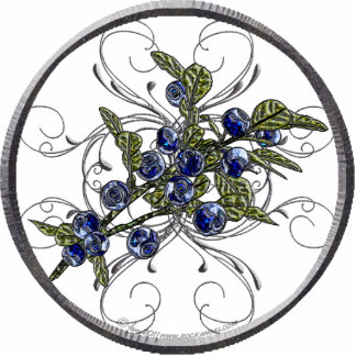 Blaubeerverzierung Fotoskulptur Ornament
