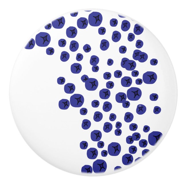 Blaubeerzug Keramikknauf (Vorderseite)