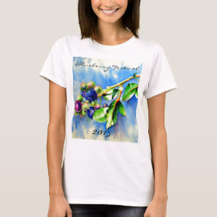 Blaubeerzweig, Aquarellmalerei T-Shirt