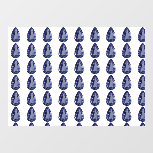 Blaubirnenmuster Fensteraufkleber (Blatt)