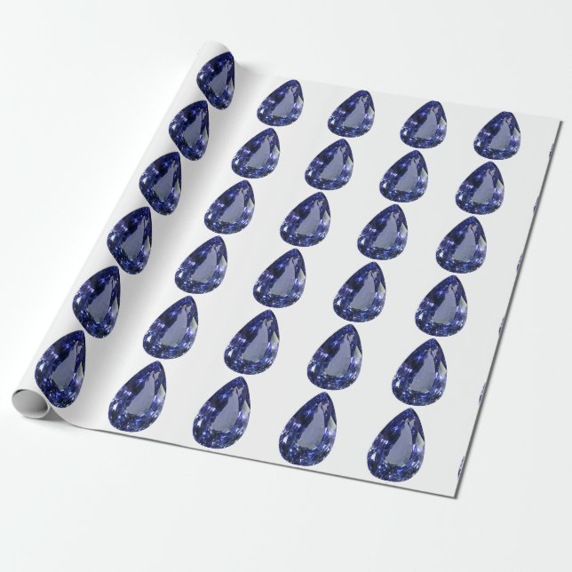 Blaubirnenmuster Geschenkpapier (Ungerollt)