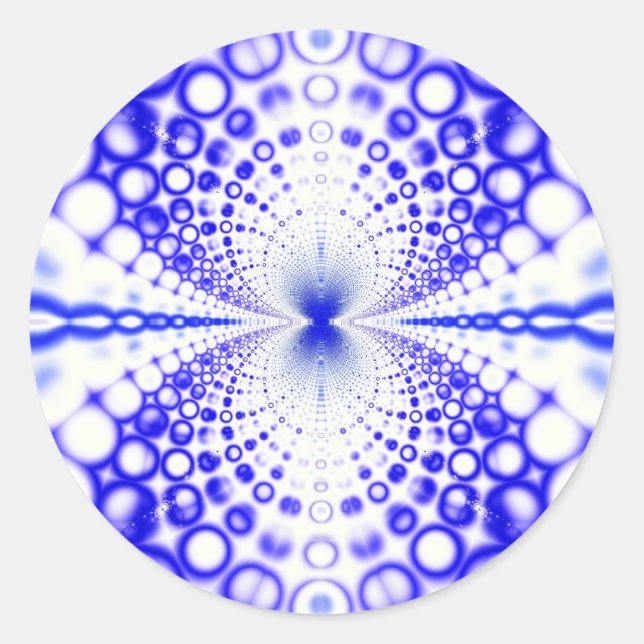 Blaublasen Runder Aufkleber (Vorderseite)