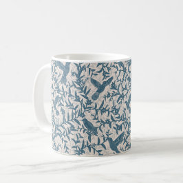 Blaublättrige Blätter von Hummingvögeln Kaffeetasse