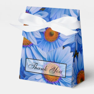 Blaubläuliche Sonnenblumen Blaue Gänse Muster Geschenkschachtel