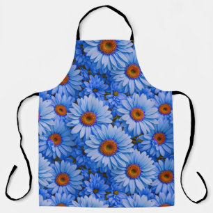 Blaubläuliche Sonnenblumen Blaue Gänse Muster Schürze