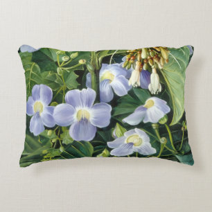 Blaublühende Kletterpflanze von Marianne North  Dekokissen