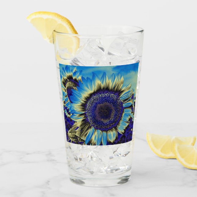 Blaublume Glas (Vorderseite Ice)